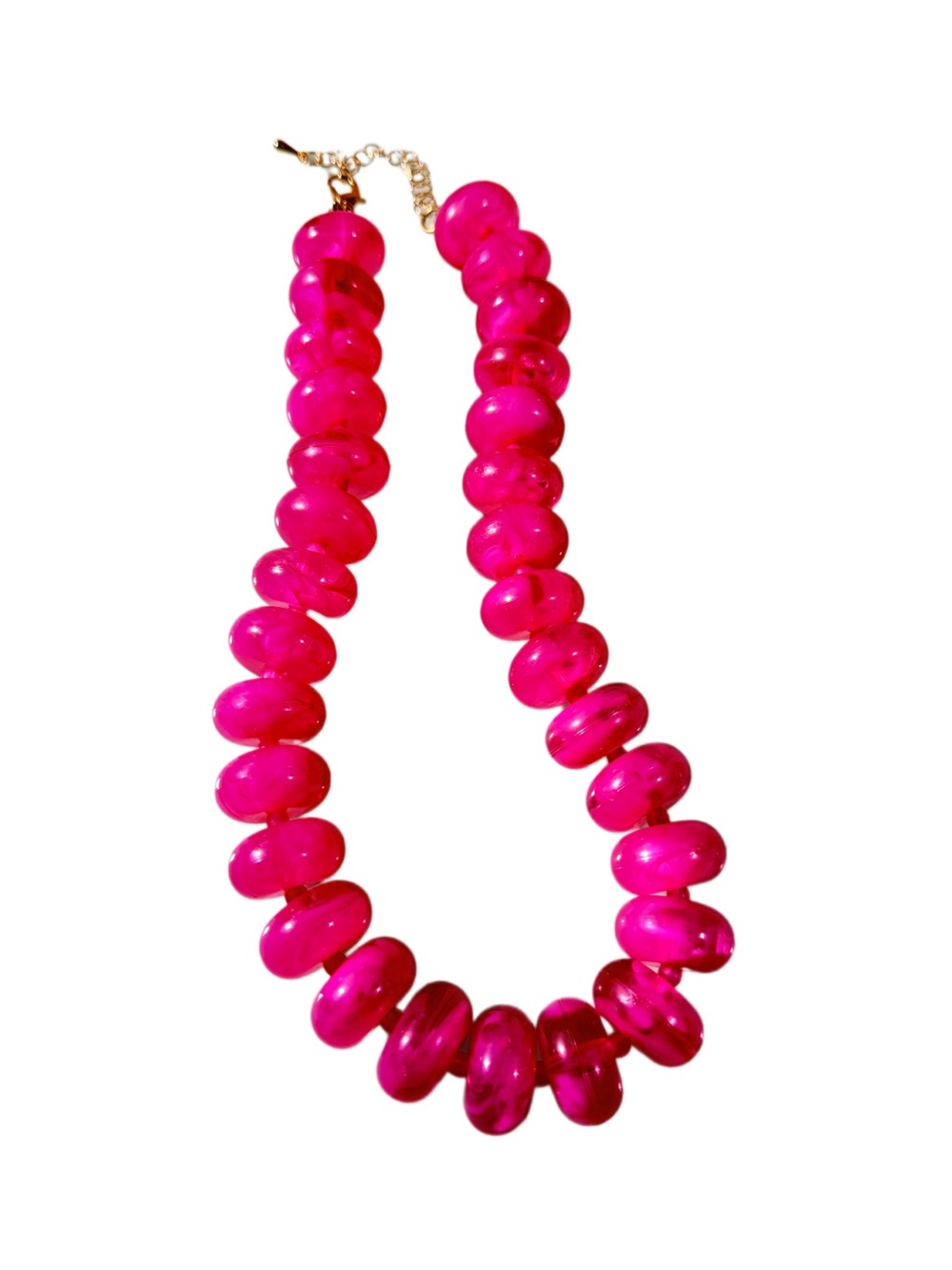 Chunky Pink Beaded Necklace